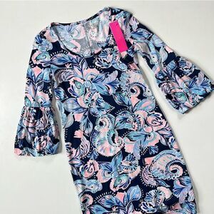 Lilly Pulitzer NWT Carlile Dress High Tide Navy XXS